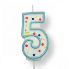 Picture of AGE 5 BLUE NUMERAL CANDLE